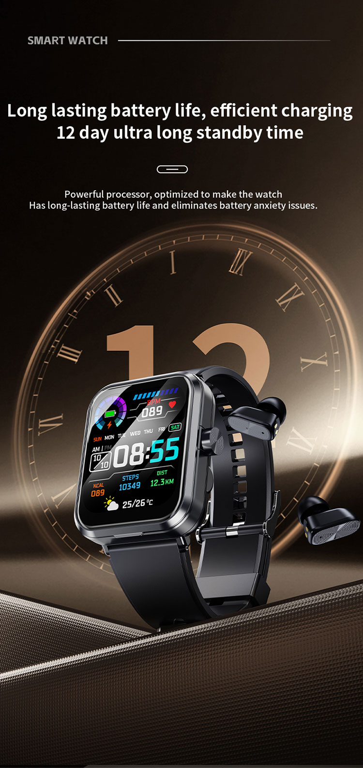 S6 smart watch ,S6 watch with earbuds ,S6 smartwatch with earbuds ,TWS Smart Watch ,S6 smart watch with earphone ,S6 earphone smart watch ,S6 smart watch earbuds 2 in 1 ,S6 smartwatch with headphones